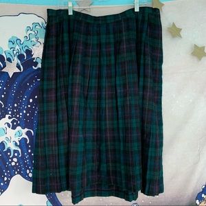 vintage alfred dunner pleated plaid skirt